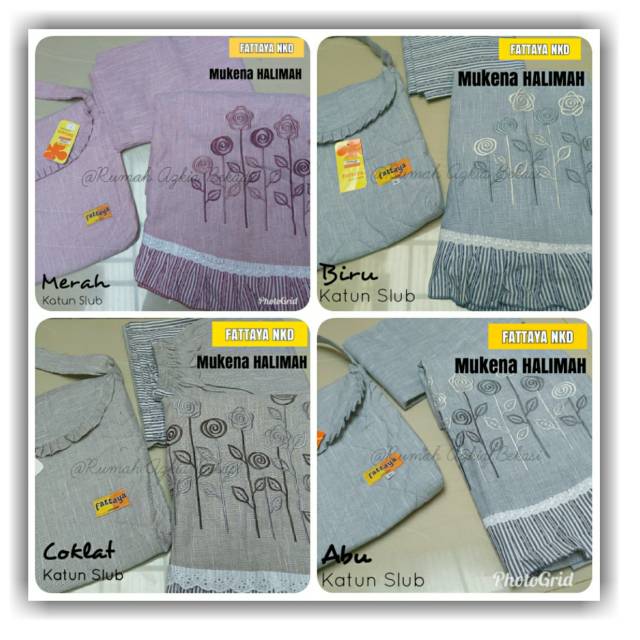 (Usia Anak SD-SMP) Mukena Katun Anak Mukena Halimah FATTAYA