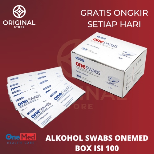 ALKOHOL SWAB ONEMED ONE SWABS KAPAS ALKOHOL ONEMED BOX 100PCS