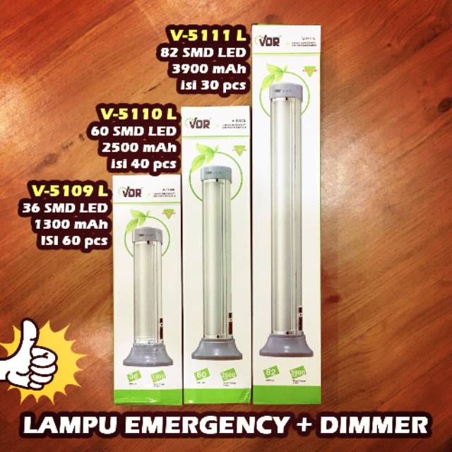 Lampu emergency merk VDR