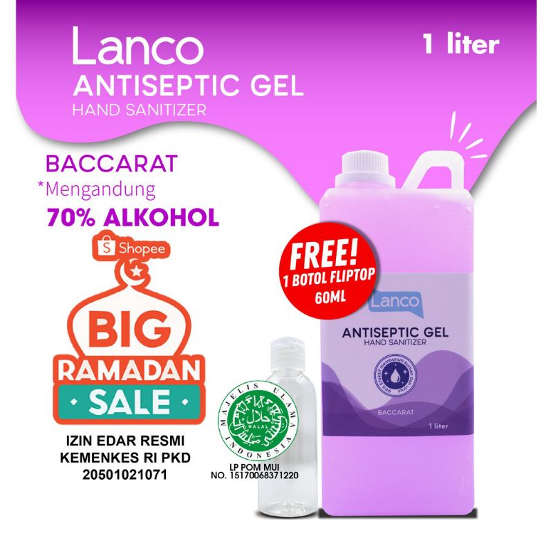 Handsanitizer Gel Lanco Baccarat 1 Liter