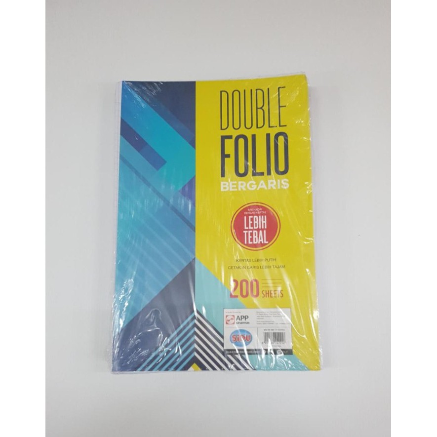 

KERTAS DOUBLE FOLIO GARIS SIDU 200lembar | KERTAS SINAR DUNIA