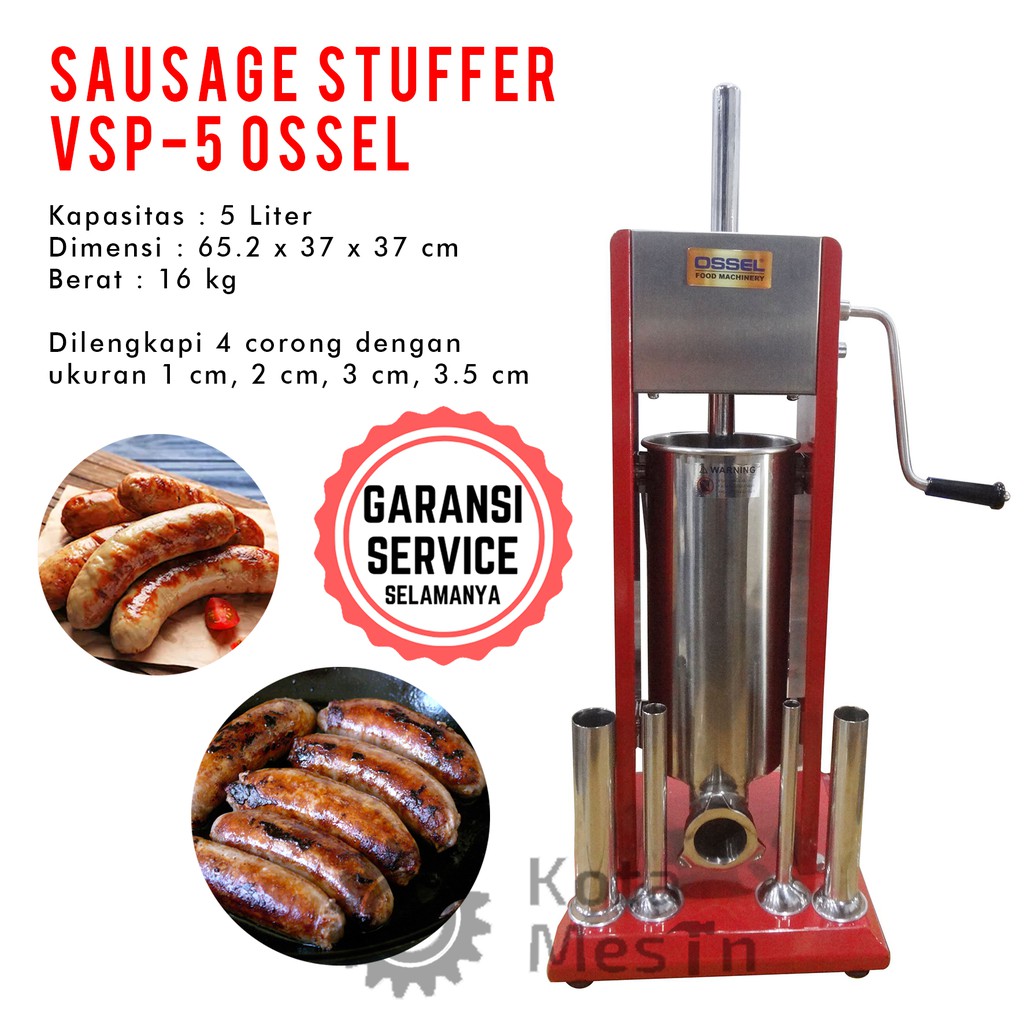 Mesin Pembuat Sosis Sausage Stuffer Mesin Cetak Sosis VSP-5 OSSEL