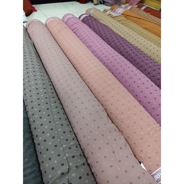 (TERLENGKAP!) kain TWO TONE URAGIRI CEY AIRFLOW RAYON CRINKLE TWOTONE BULAT TWO-TONE TUTON TWOTON TWO TON 2 WARNA DOTS KRINKLE KRINGKEL CRINCLE CRINKLE KRINKLE DUALTONE DUAL TONE