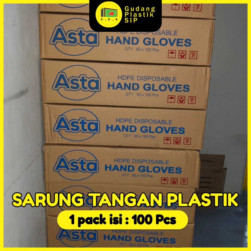 Sarung Tangan Plastik isi 100 Higenis // Serbaguna // Disposable Hand Gloves