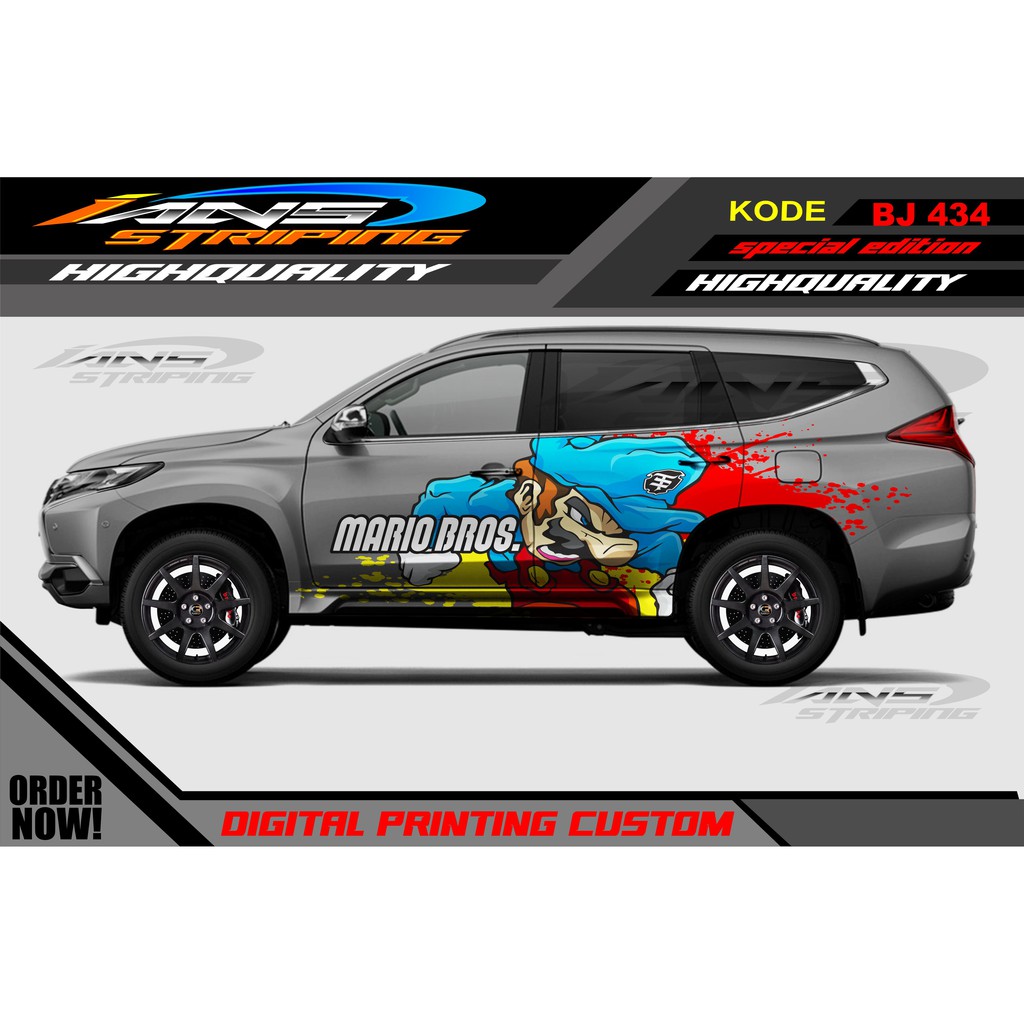 STICKER VARIASI MOBIL PAJERO, FORTUNER / DECAL STICKER MOBIL PAJERO / STIKER PAJERO / STIKER MOBIL