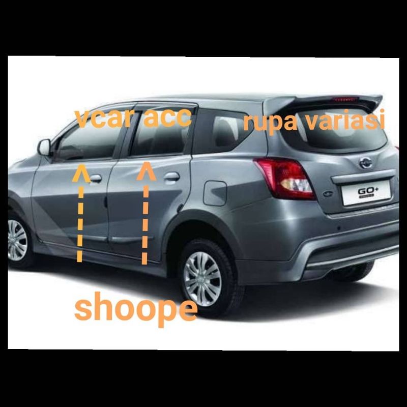 Lis LIST kaca samping pelipit PINTU window liner mobil datsun GO plus / CROSS / PANCA CHROME tempel