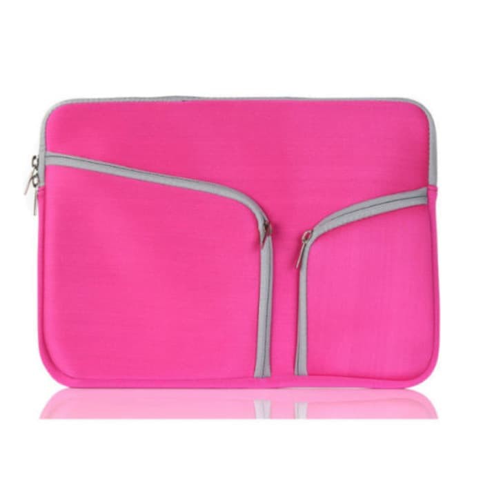 Tas Laptop / Softcase Double Pocket for Macbook 11inch - Pink