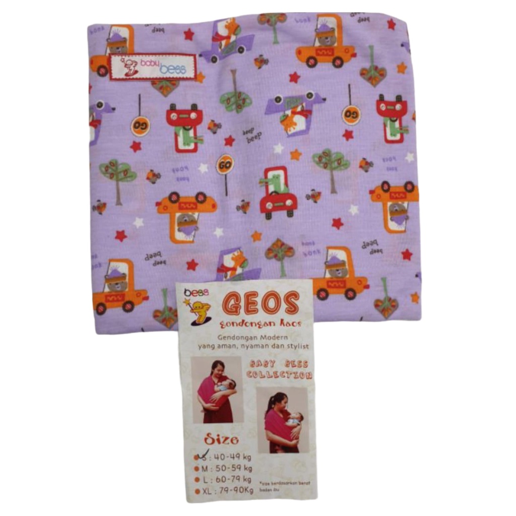 Gendongan Geos Bess - Gendongan Bayi Kaos Motif Baby BESS - Gendongan Bayi Langsung