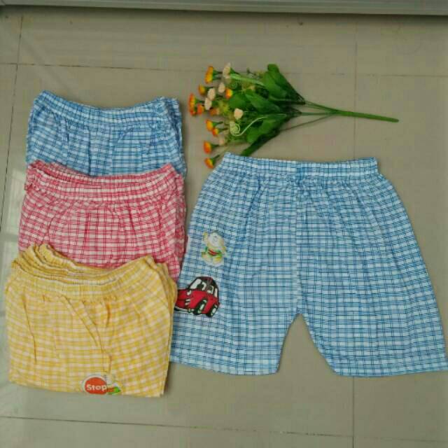3pcs XL Celana pendek anak cewek cowok/celana kolor anak/celana pendek rumahan