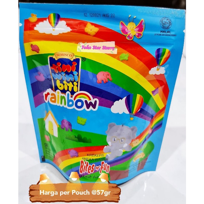 

[Per Pouch] Tini Wini Biti Rainbow Biskuit Anak Imut Enak Bergizi 57gr Snack Viral Halal MUI