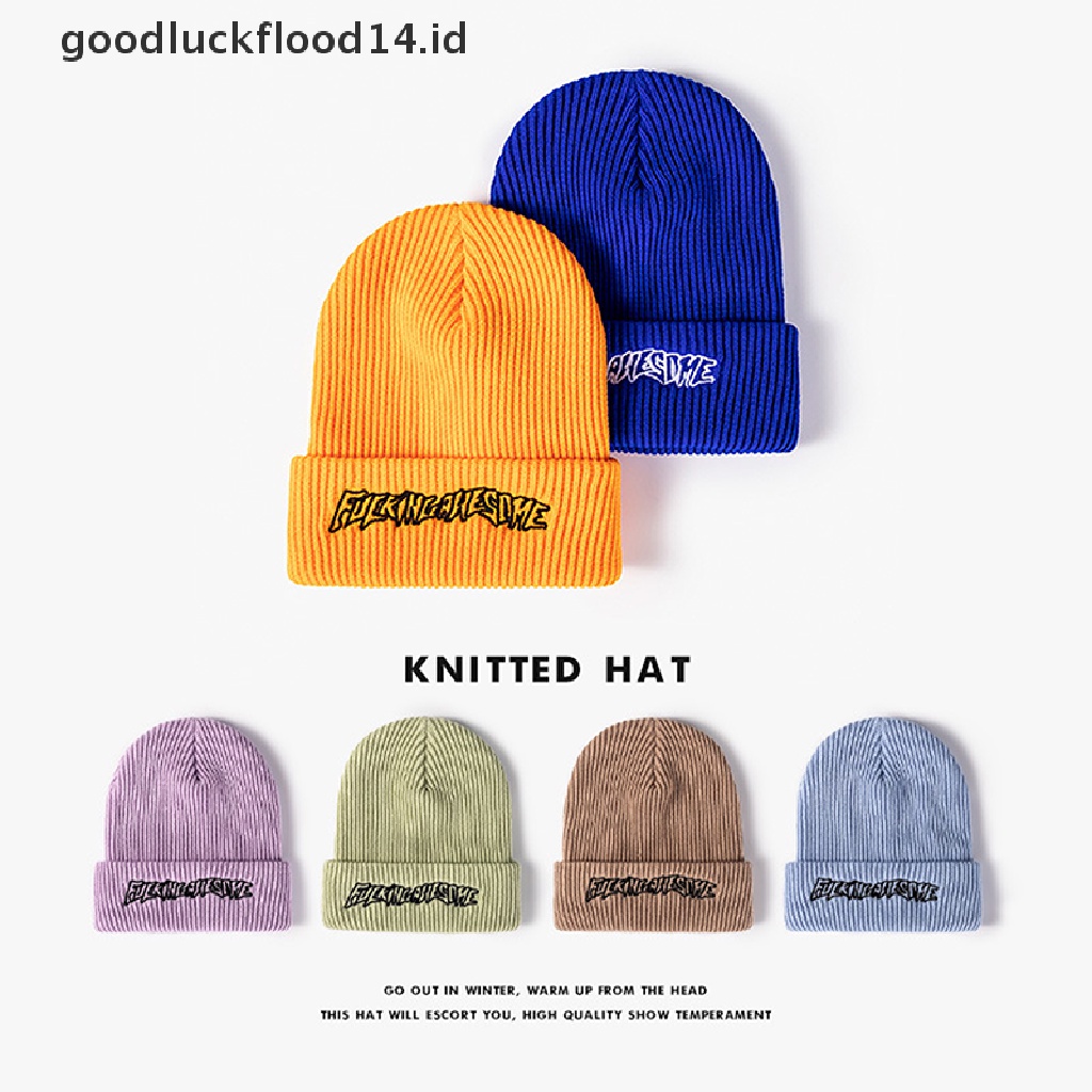 [OOID] Fashion Fucking Awesome Winter Hip-hop Knitted Beanie Casual Hat Warm Unisex Cap ID