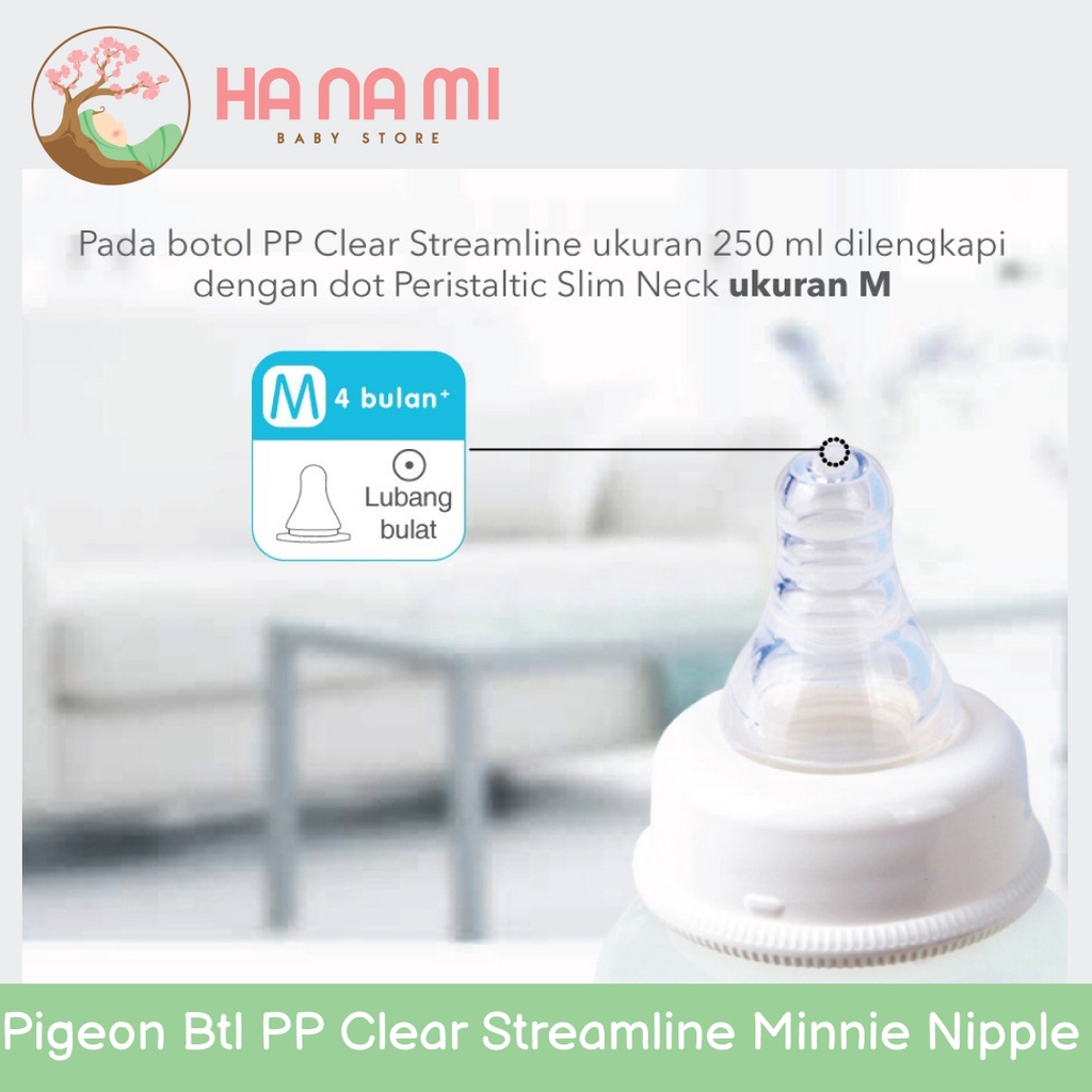 Pigeon Botol PP Clear Streamline Minnie Nipple