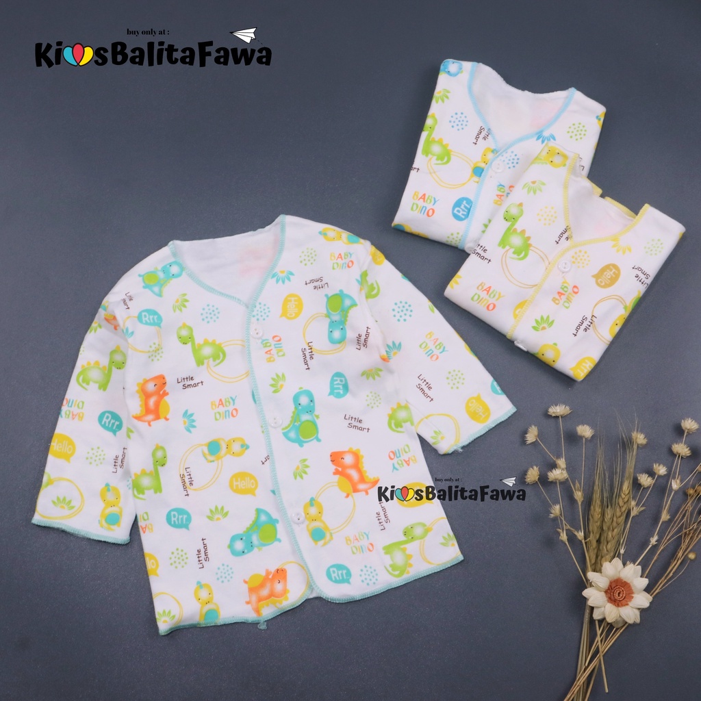 (ISI 3 PC) SNI Baju Kancing Lengan Panjang STANDAR SNI Baju Branded Import uk Baby New Born Kado
