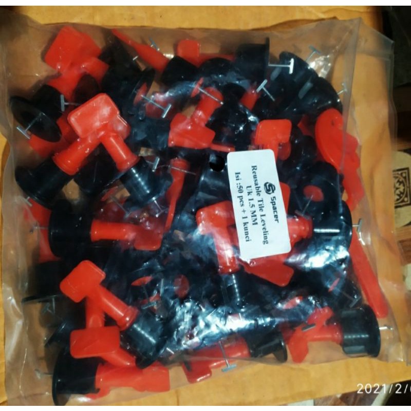 leveling tile spacer 1.5 mm plus 1 kunci jarak keramik jarak granit alat perata keramik perata grani