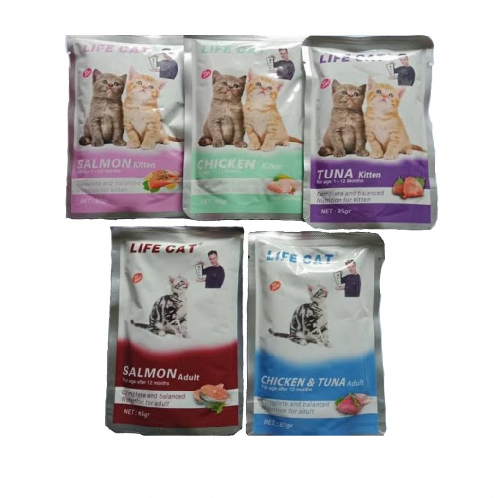 Life Cat POUCH 85GR Makanan kucing adult kitten life cat sachet 85 gr