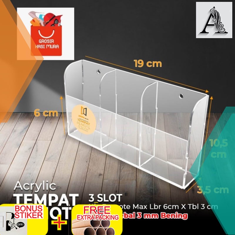 

Murah ACRYLIC TEMPAT REMOT / TEMPAT REMOTE AC / TV AKRILIK 3 SUSUN / 3MM