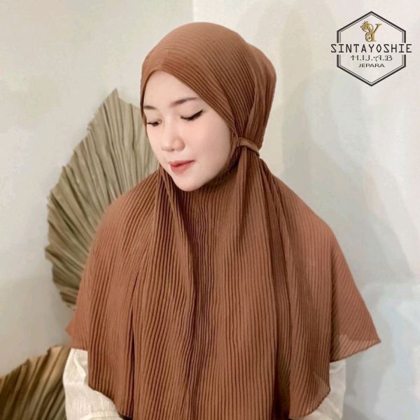 [JORDA Jumbo] Jilbab Instan Bergo Maryam Plisket Full Lidi Jumbo Premium Bergo Tali Plisket