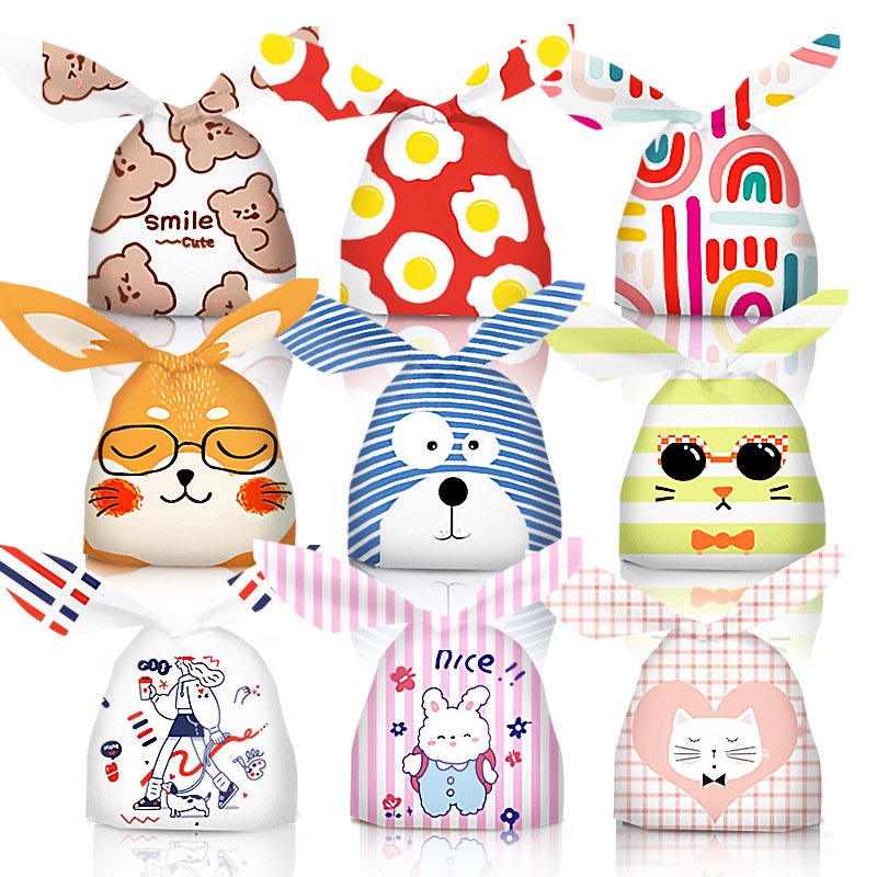

10 pcs Rabbit Plastic Bag/Plastik rabbit souvenir ulang tahun birthday Halloween size S