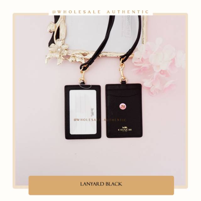 

COACH LANYARD BLACK LEATHER