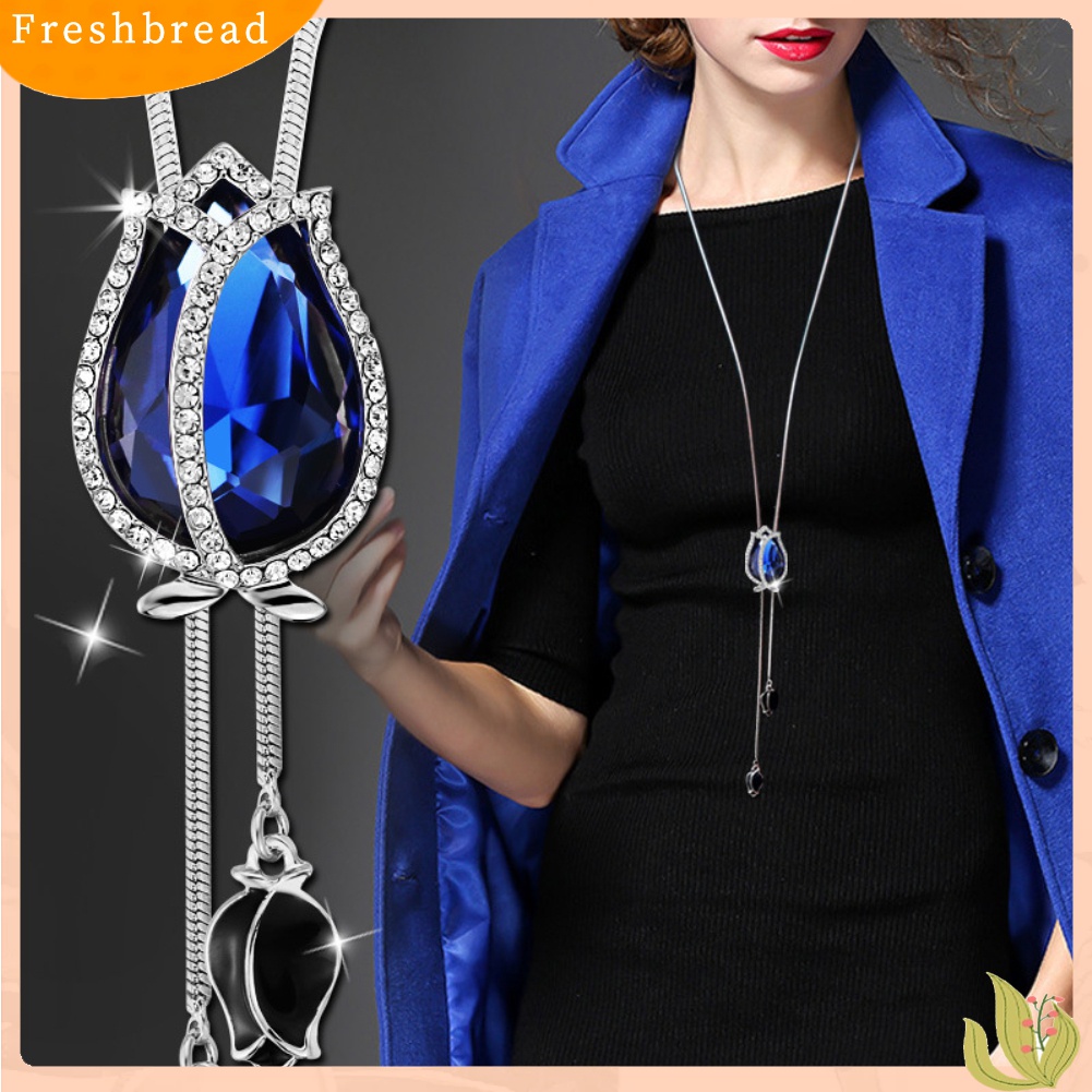 [TERLARIS]Fashion Women Long Dress Sweater Chain Tulip Pendant Ornament Necklace Jewelry