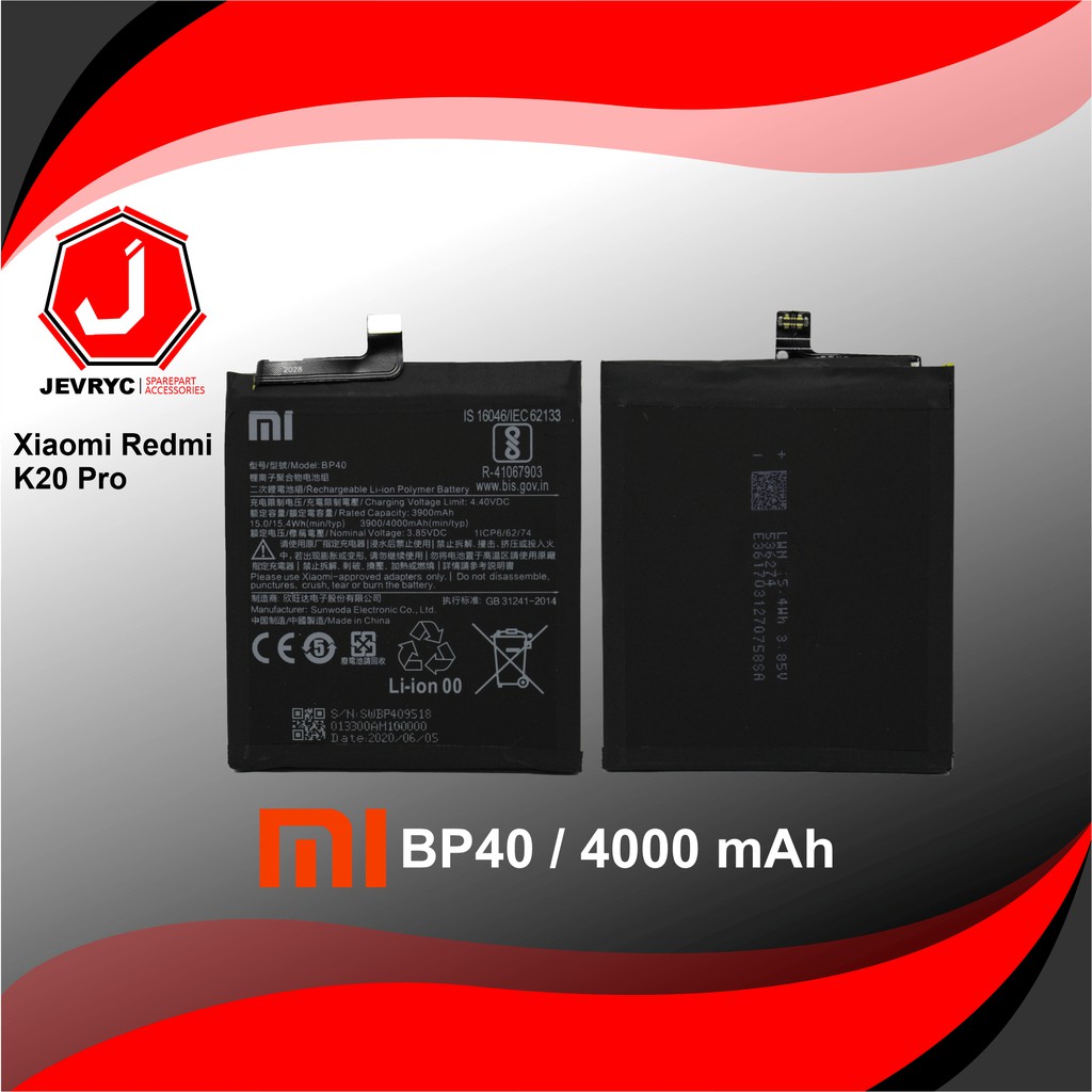 Baterai Xiaomi Redmi K20 Pro BP40