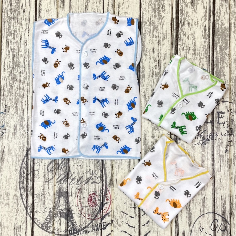 3 PCS Baju bayi baru lahir SNI Lengan Kutung Newborn DNW Baby