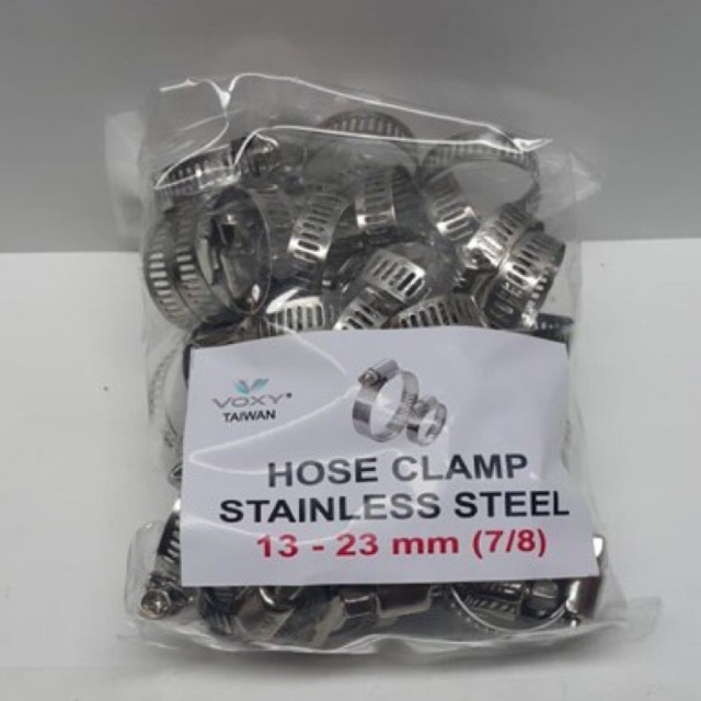 Klem Selang VOXY Stainless Steel 7/8&quot; - Cleam Slang Stenles Tw Kilap 7/8 in - Kleam Clem 7/8in