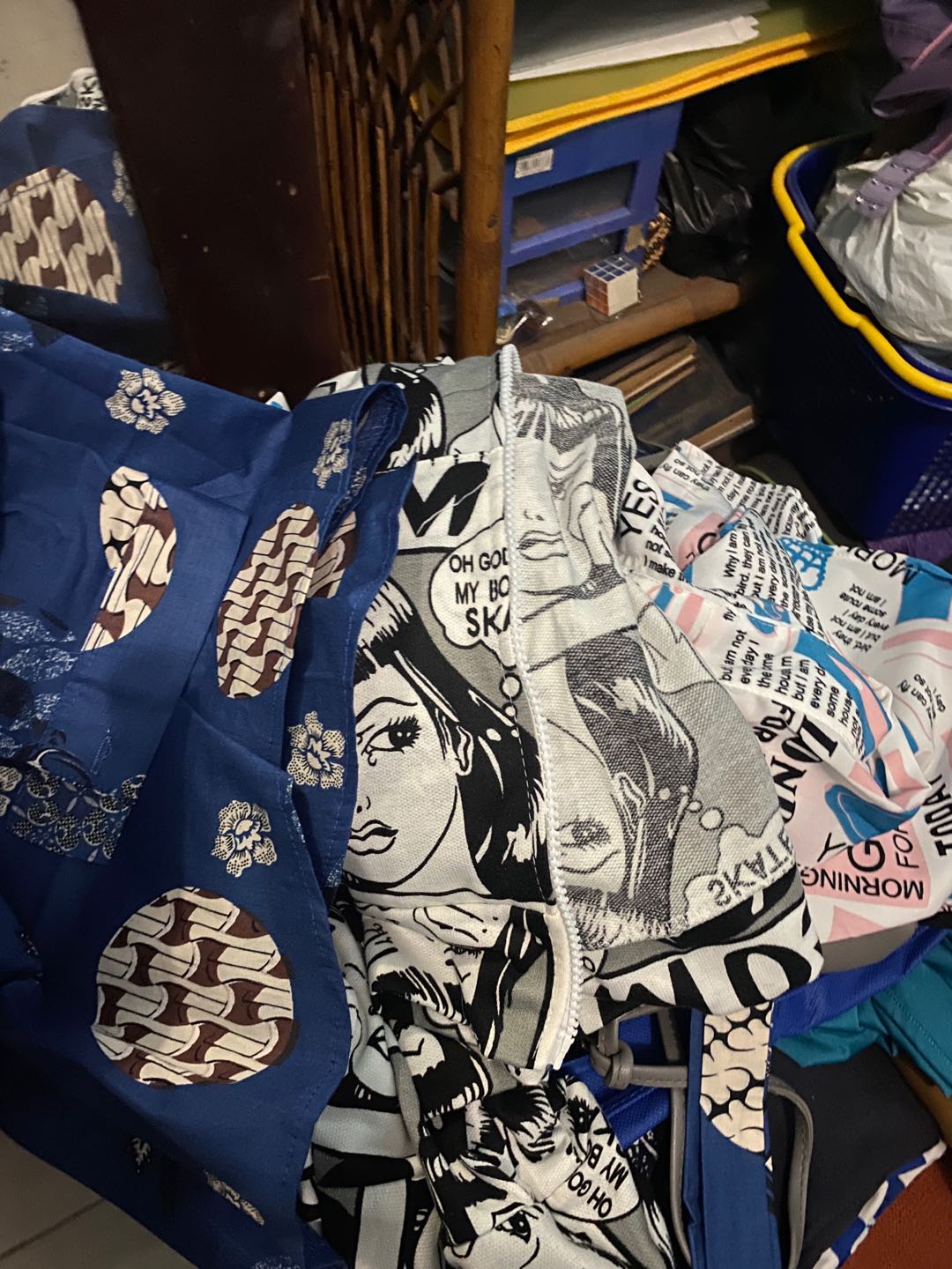 Bl - 03648 Tunik Oversize Wanita Lengan Panjang Batik