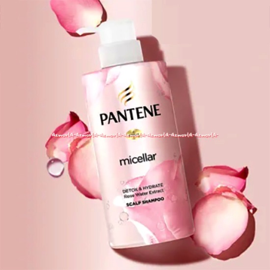 Pantene Micellar 300ml Scalp Shampoo Cleanse Hydrate Detox Purify Rose Water Extract Shampo Panten Wangi Bunga Mawar