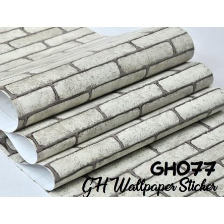 Wallpaper Dinding Wallpaper Stiker Wallpaper dinding Anak Walpaper 45CM x 9M Motif Bata Best Seller Gh077 High Quality