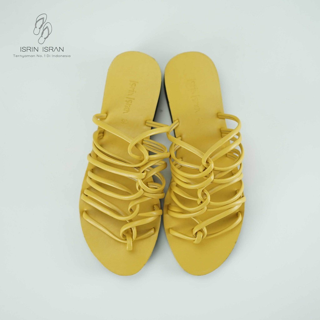 ( NECKLIE ) Sandal Wanita ISRIN ISRAN Lucu Murah-KUNING