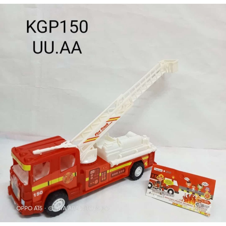 KGP 150 - Mainan Truk Konstruksi pemadam Kebakaran PMK Fire Engine Tangga KGP150