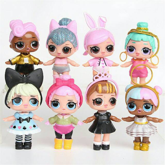 Figure LOL 1 Set isi 8 pcs atau Mainan Anak LOL Murah atau Kado Mainan Anak perempuan LOL