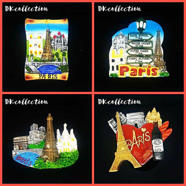 Magnet kulkas paris souvenir tempelan kulkas paris resin magnet paris