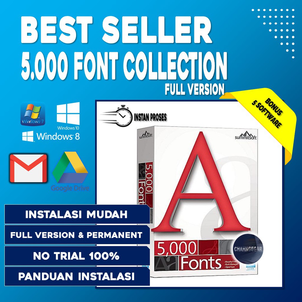 Paket Summitsoft 5000 Fonts Premium Unik Master Collection | Design Grafis CorelDraw Photoshop