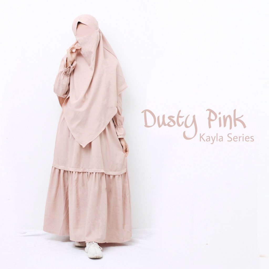 Set Gamis + Khimar | Kayla Series - Dusty Pink