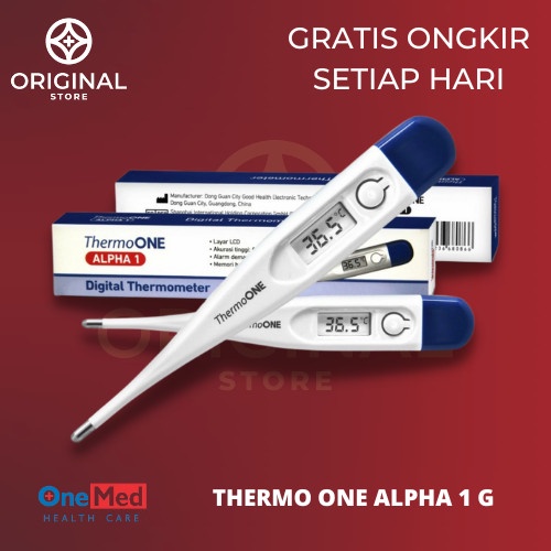 TERMOMETER / THERMOONE / ALAT PENGUKUR SUHU TUBUH KETIAK DIGITAL ALPHA 1 ALPHA 2 ALPHA 3 FLEXIONE - ONEMED