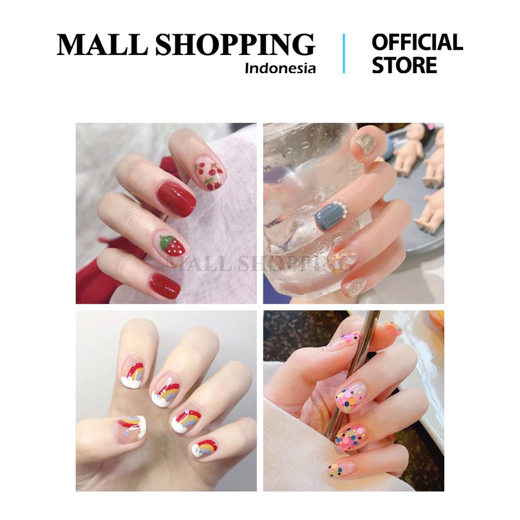 Stiker Kuku 3D 4Pcs / Set Nail Sticker Motif Nail Sticker Cat kuku Nail Stickers Stick MALL SHOPPING