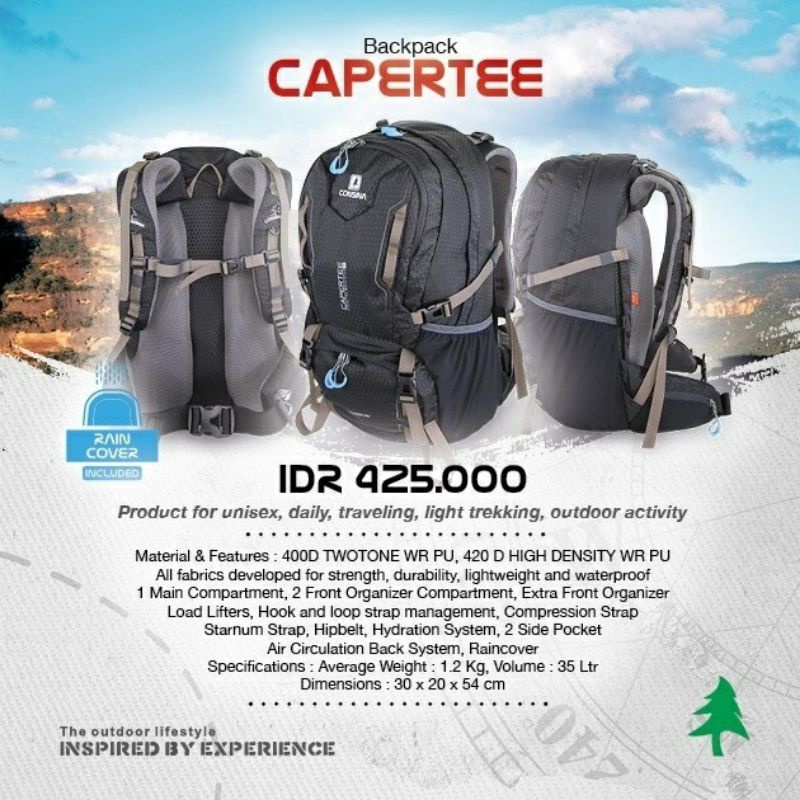 CAPERTEE | CONSINA CAPERTEE | TAS SEMI CERIER | TAS CONSINA CAPERTEE 35L | TAS MERANTAU | TAS KULIAH