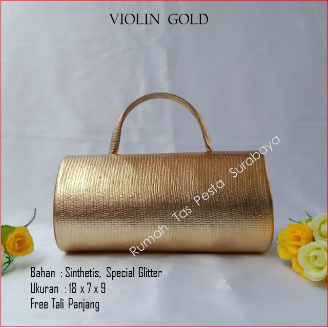 Tas Imut,Tas Kondangan,Tas Gliter,VIOLIN  GOLD