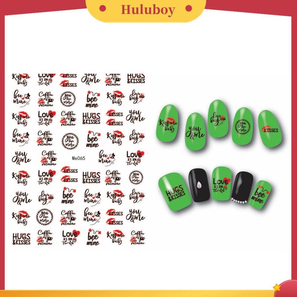 Huluboy Huluboy♡ Stiker Kuku 3D Motif Bunga Untuk Manicure