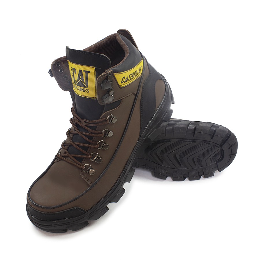 BAYAR DI TEMPAT !! Sepatu Boots Pria Caterpillar ARGON Sepatu Safety Ujung Besi Kerja Proyek Outdoor