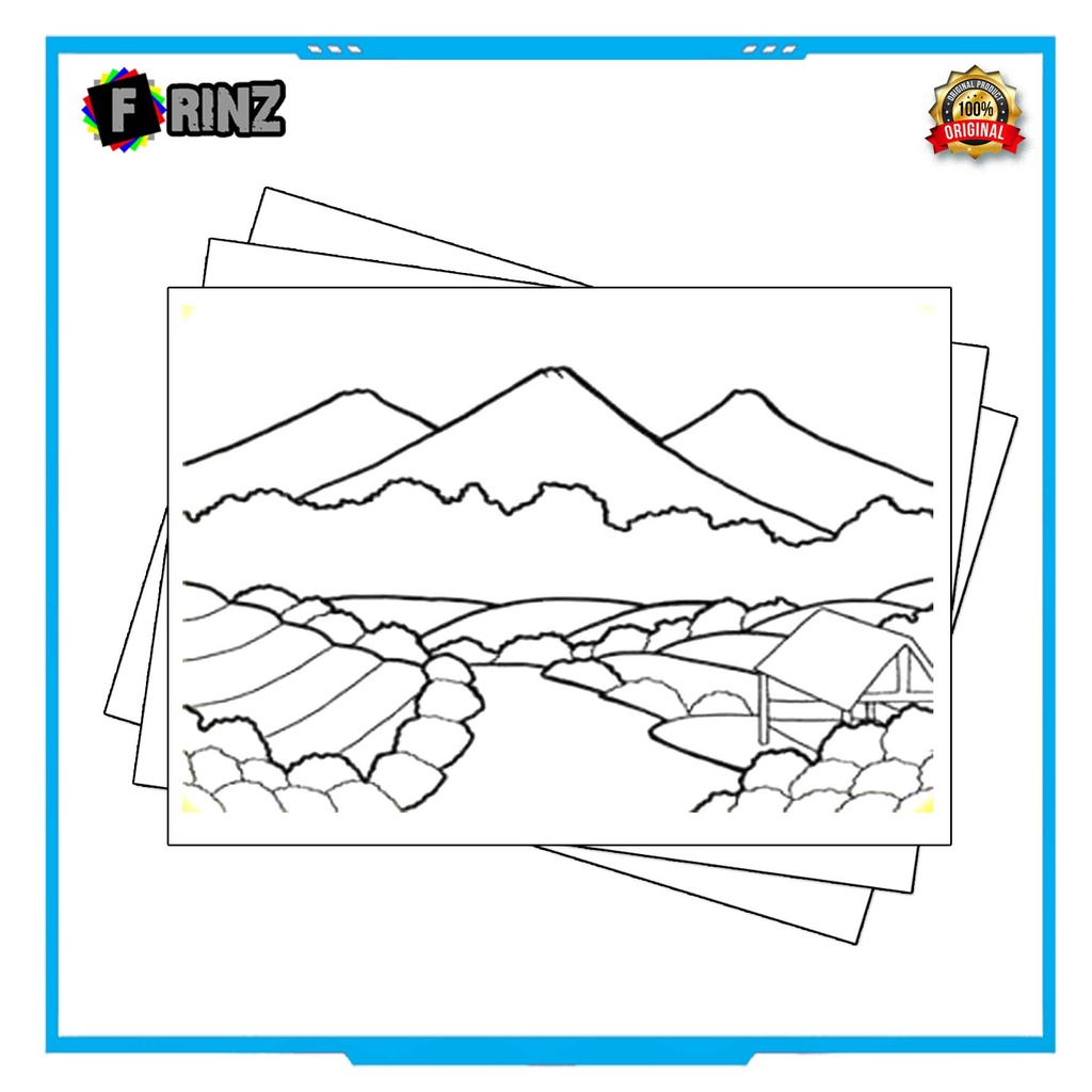 Gambar Sketsa Mewarnai ~ 17 . Pemandangan Part 1 / Seketsa Lukis / Drawing Sketch / Menggambar-15