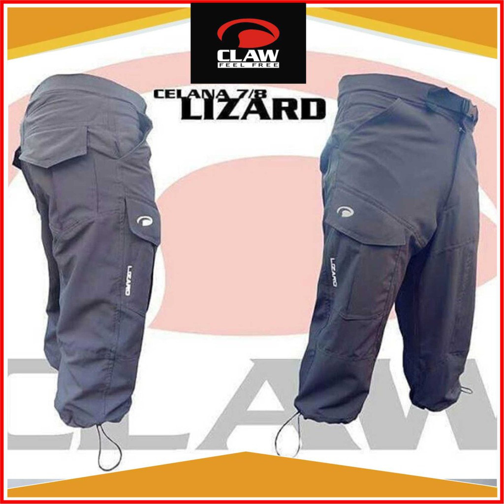 Celana Pendek 7/8 Quickdry Stretch LIZARD series CLAW FEEL FREE - Celana 7/8 Lizard CLAW Feel Free