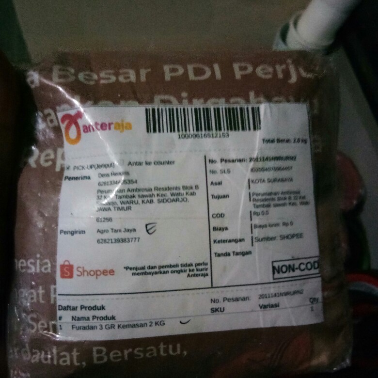 Furadan 3 Gr Kemasan 2 Kg