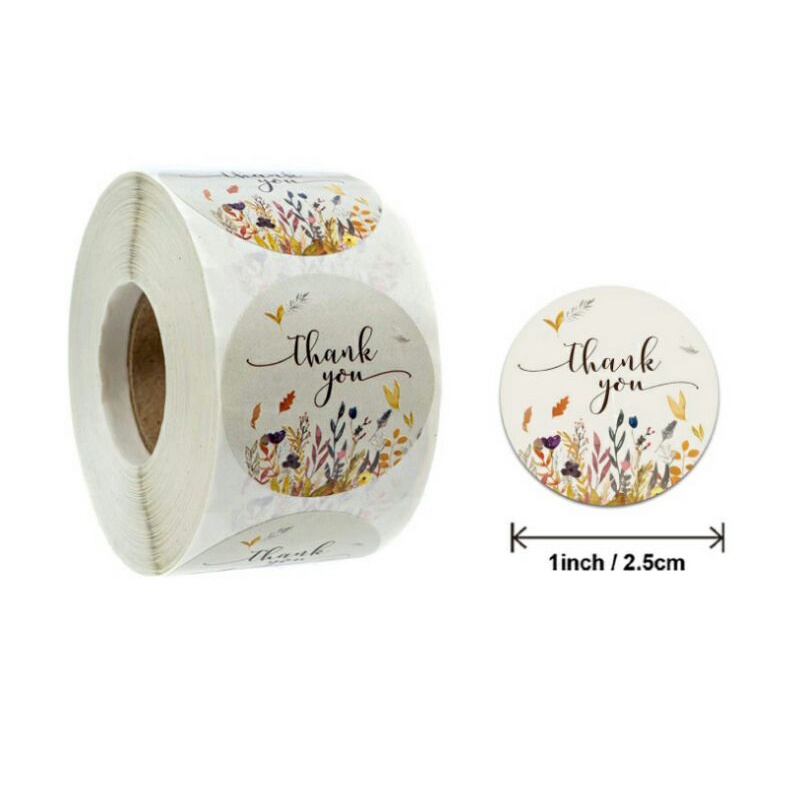 HX120 [500 pcs @ 2.5 cm] Sticker Thank You stiker ucapan terima kasih-Motif E