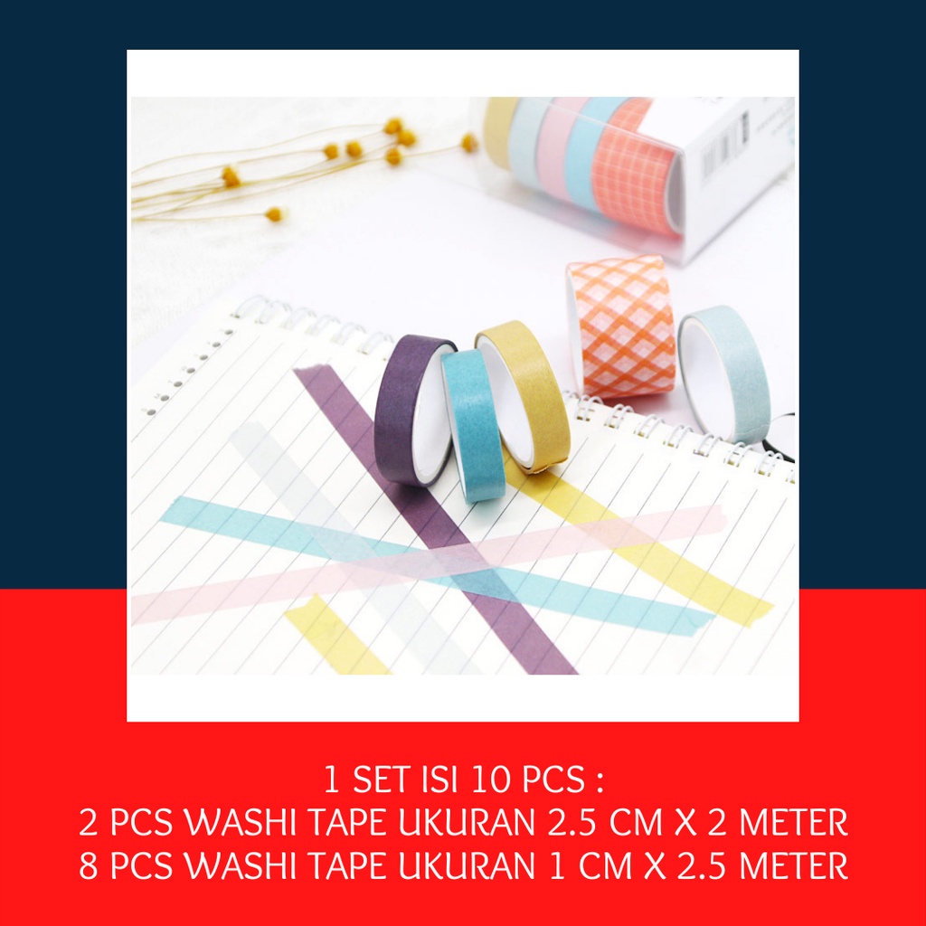 Washi Tape Share Mine set 10 pcs - Masking Tape