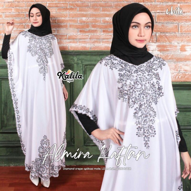 TOP [TERBARU] ALMIRA KAFTAN BY KALILA / GAMIS KAFTAN POLOS BERBAHAN DIAMOND CREPE