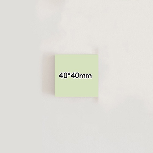 Winzige Transparent Sticky Notes transparan Memo Sticky Note Plastik Stiker Label Anti Air To Do List Untuk Kantor Sekolah-Hijau 40*40mm