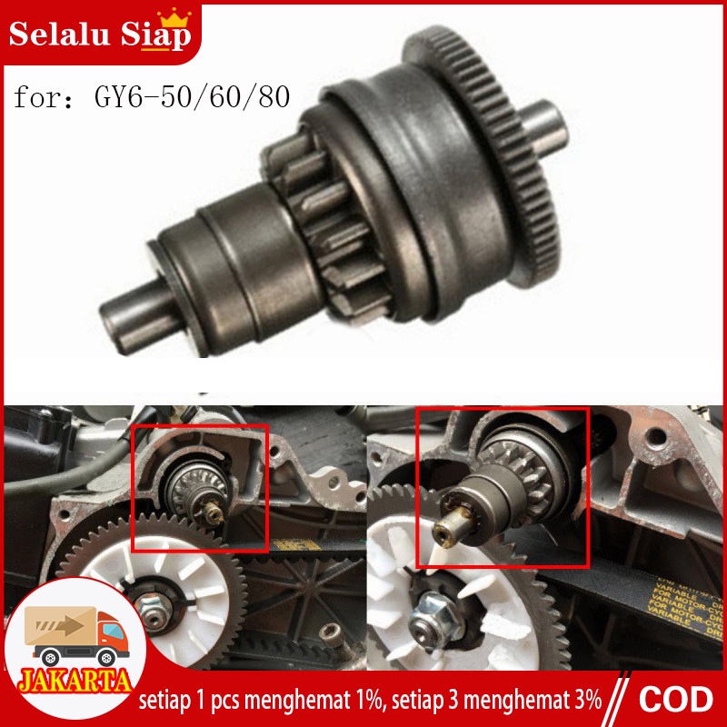 granat gigi pinion starter gear assy honda vario 110 karbu beat fi scoopy/GY6-50/60/80 Scoopy Spacy